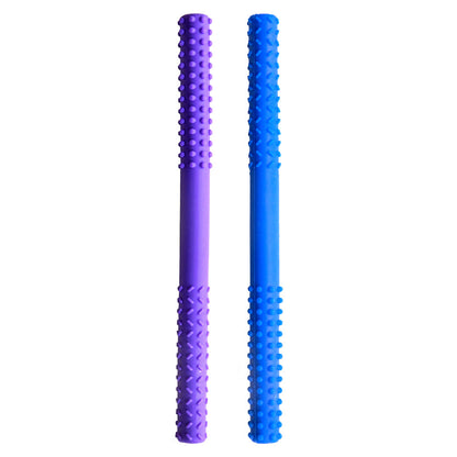 Chew Tube- Hollow Pack of 2- Purple and Blue