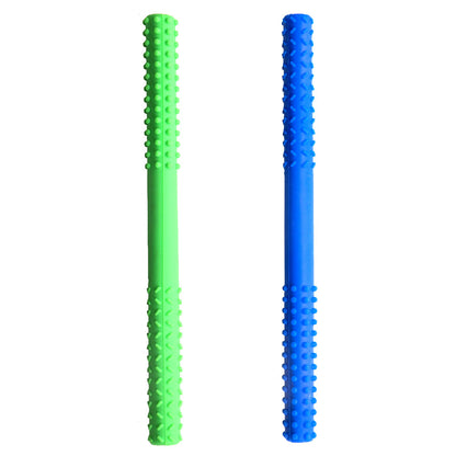 Chew Tube- Hollow Pack of 2- Green and Blue