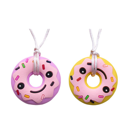 Chew necklace- Pack of 2, Pink & Yellow