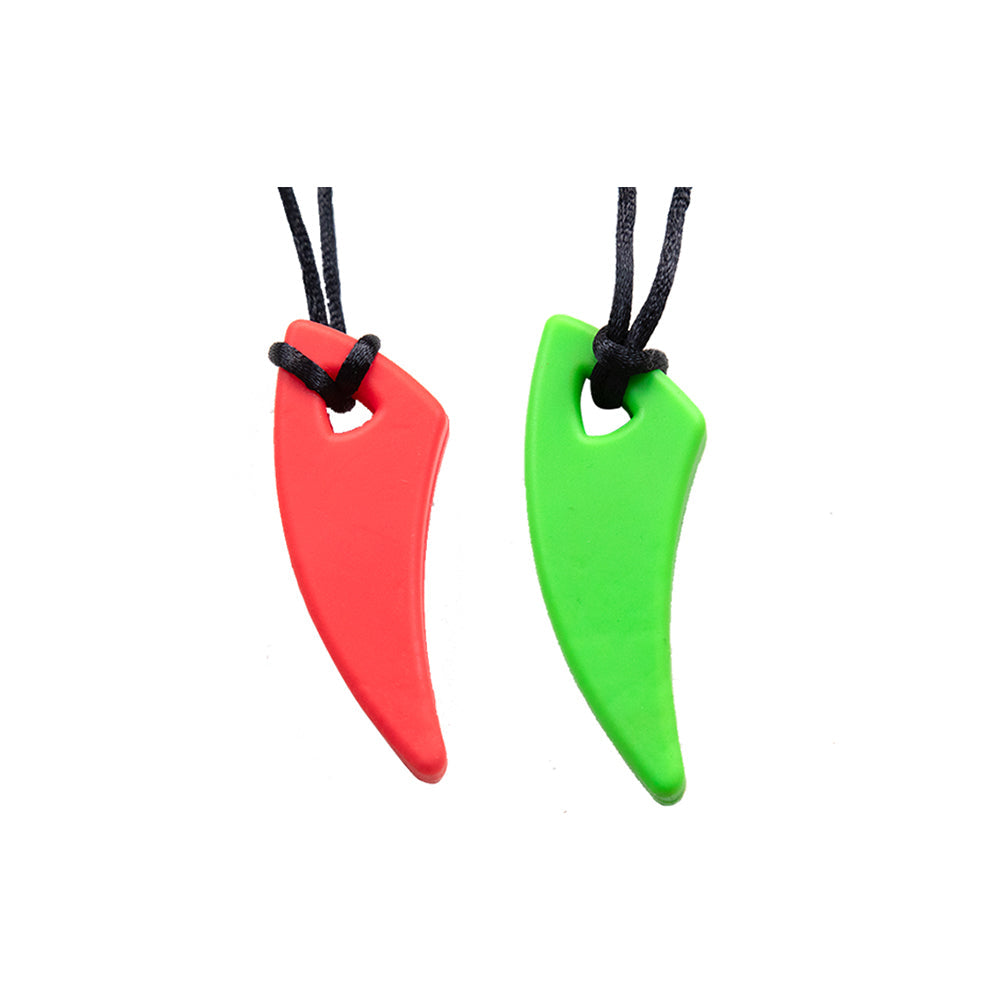 Chew necklace- Pack of 2, Red & Green