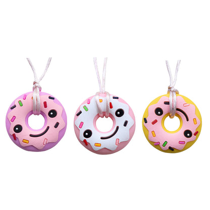 Chew necklace- Pack of 3, Pink,Yellow & White