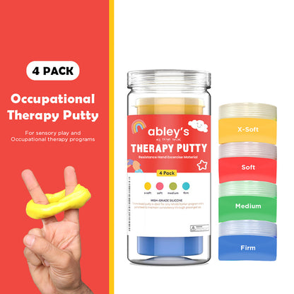 Therpy putty- Pack of 4- Blue, Green, Red & Yellow