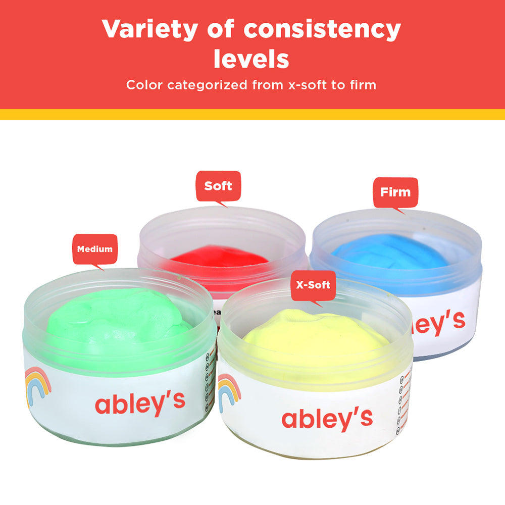 Therpy putty- Pack of 4- Blue, Green, Red & Yellow