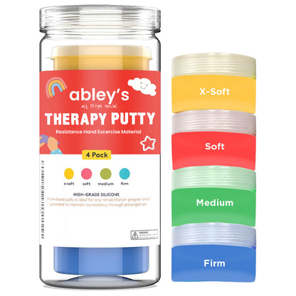 Therpy putty- Pack of 4- Blue, Green, Red & Yellow