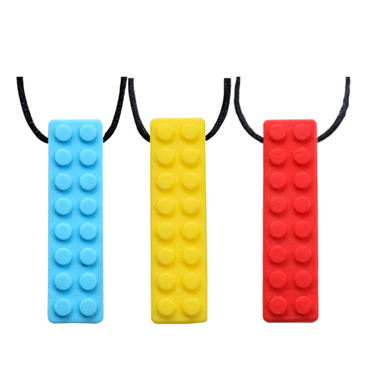 Chew necklace- Pack of 3- Yellow, Blue & Red