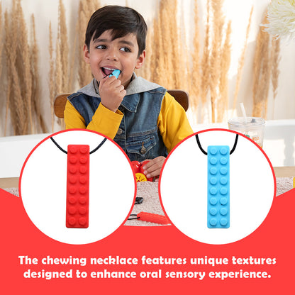 Chew necklace- Pack of 3- Yellow, Blue & Red