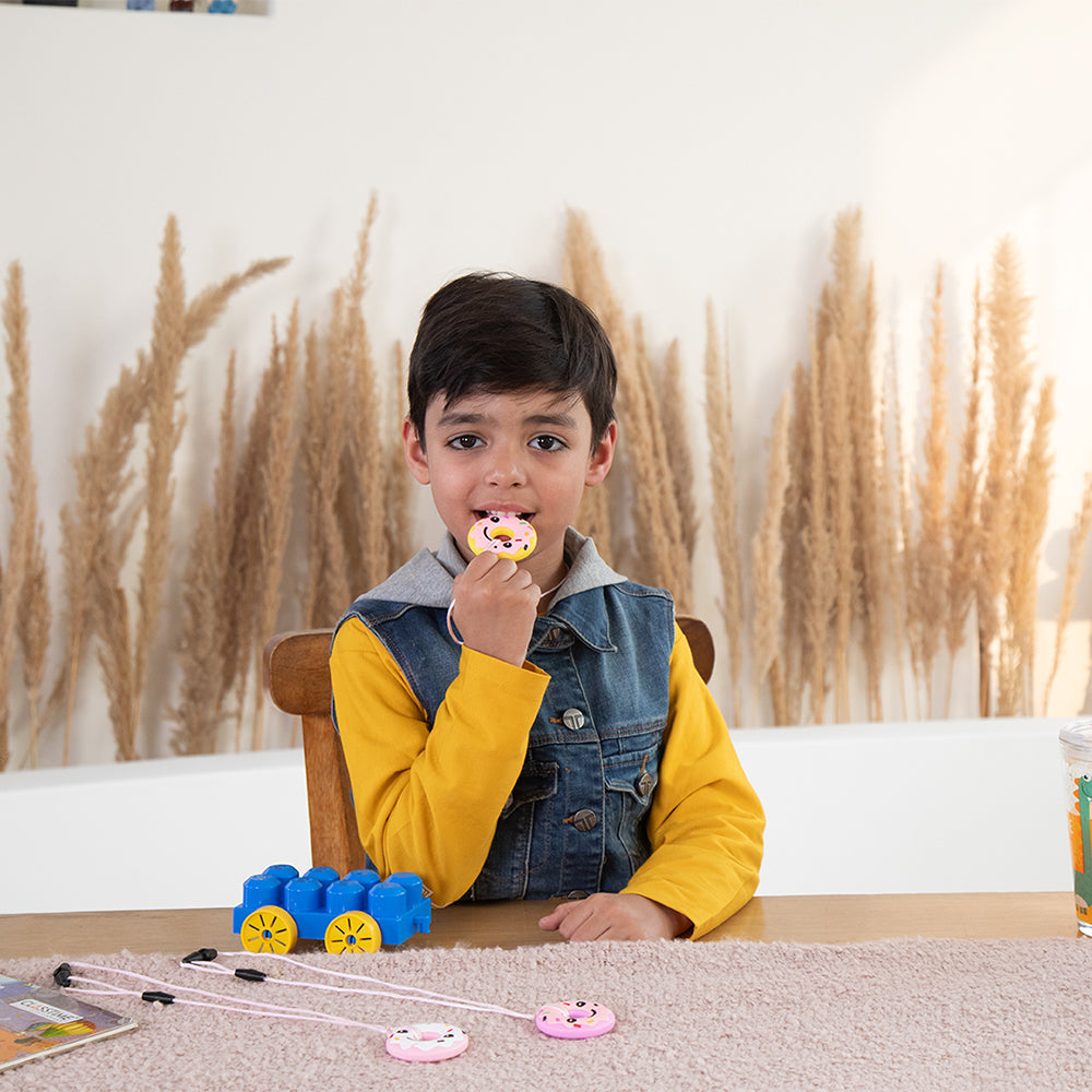 Chew necklace- Pack of 2, Pink & Yellow